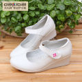 white leather pure color ladies high heel sandal outdoor sandals